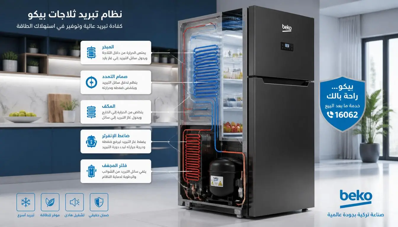 كمبريسور ثلاجة بيكو يعمل ولا يبرد - دليل تشخيص الأعطال وصيانة ثلاجات بيكو