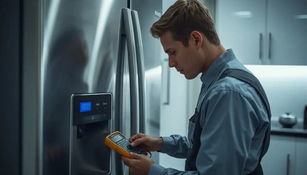 عملية صيانة ثلاجة بيكو في منزل أحد العملاء بفيصل.