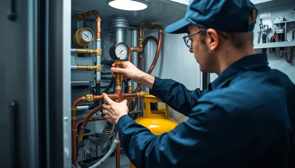 مهندس صيانة ثلاجات بيكو يقوم بشحن الفريون وإصلاح التسريب